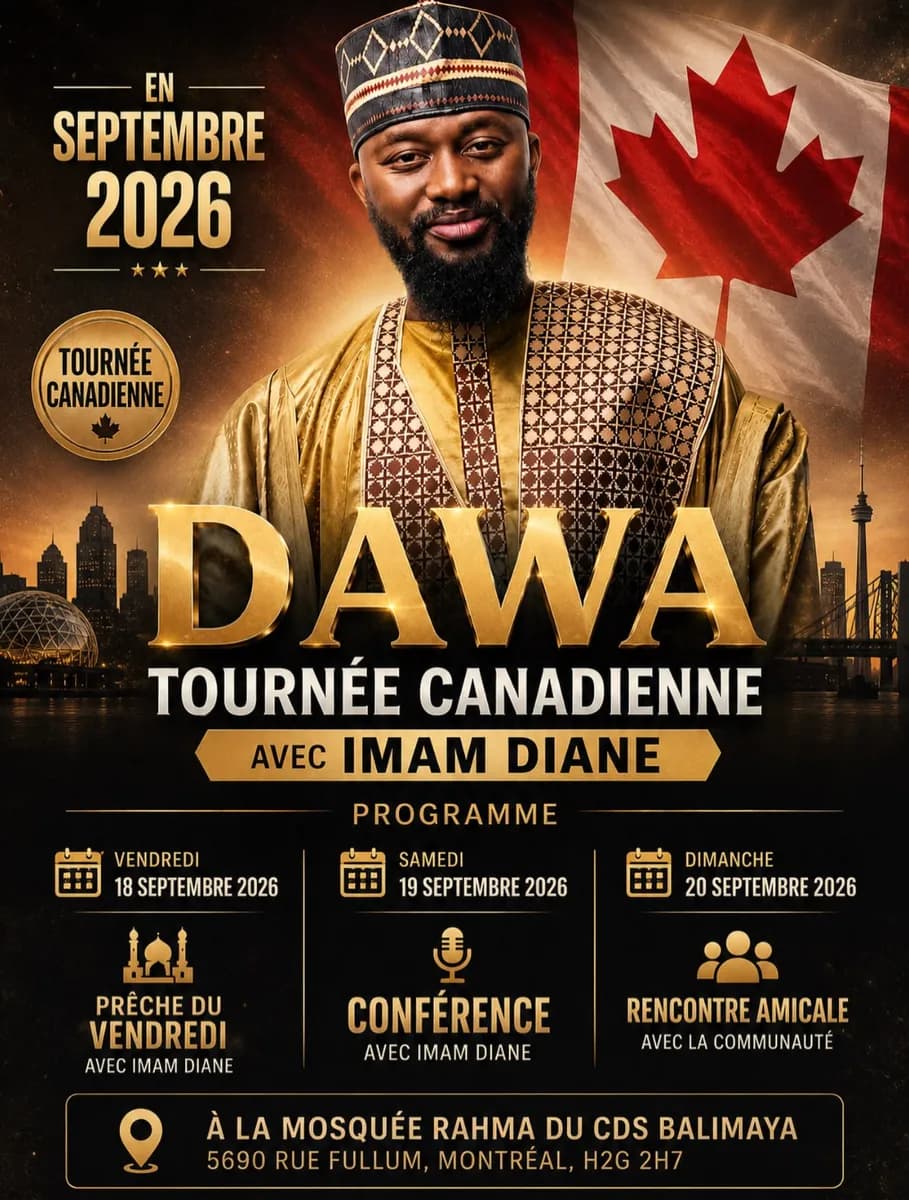 Tour canadienne de l'Imam Diane à la Mosquée Rahma