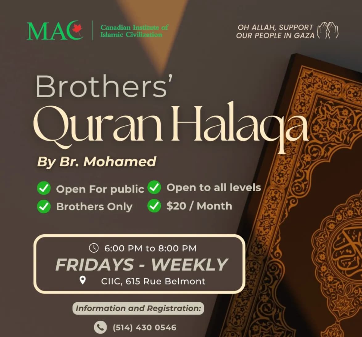 Brothers’ Quran Halaqa – CIIC