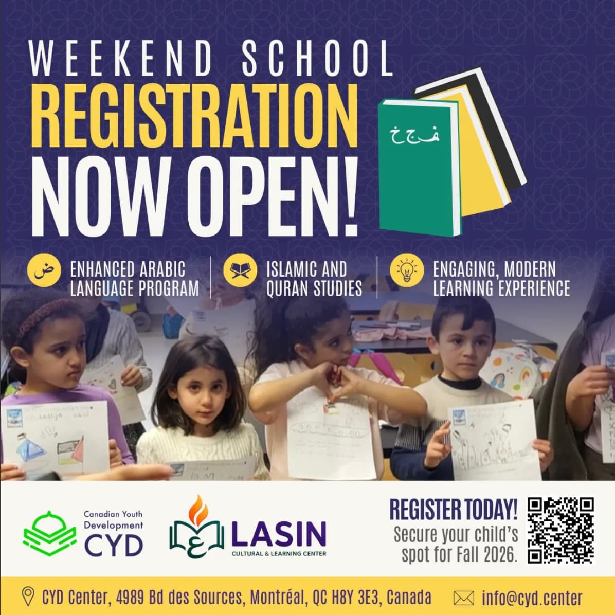 CYD Weekend School 2026-2027 – Arabic, Quran & Islamic Studies